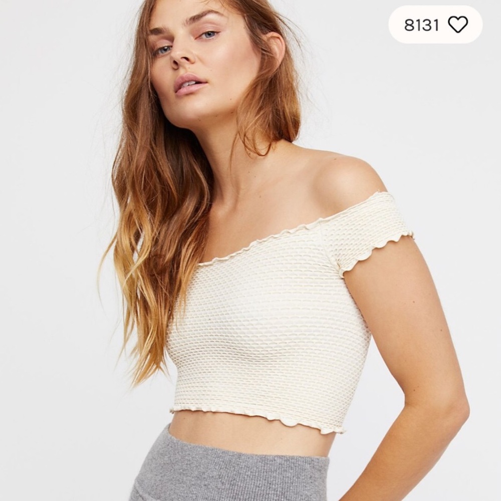 Free People Off Shoulder Crop Top